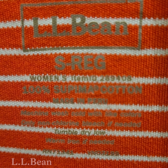 L.L.Bean Pima Flyaway Mini-Stripe Cardigan - Picture 5 of 5